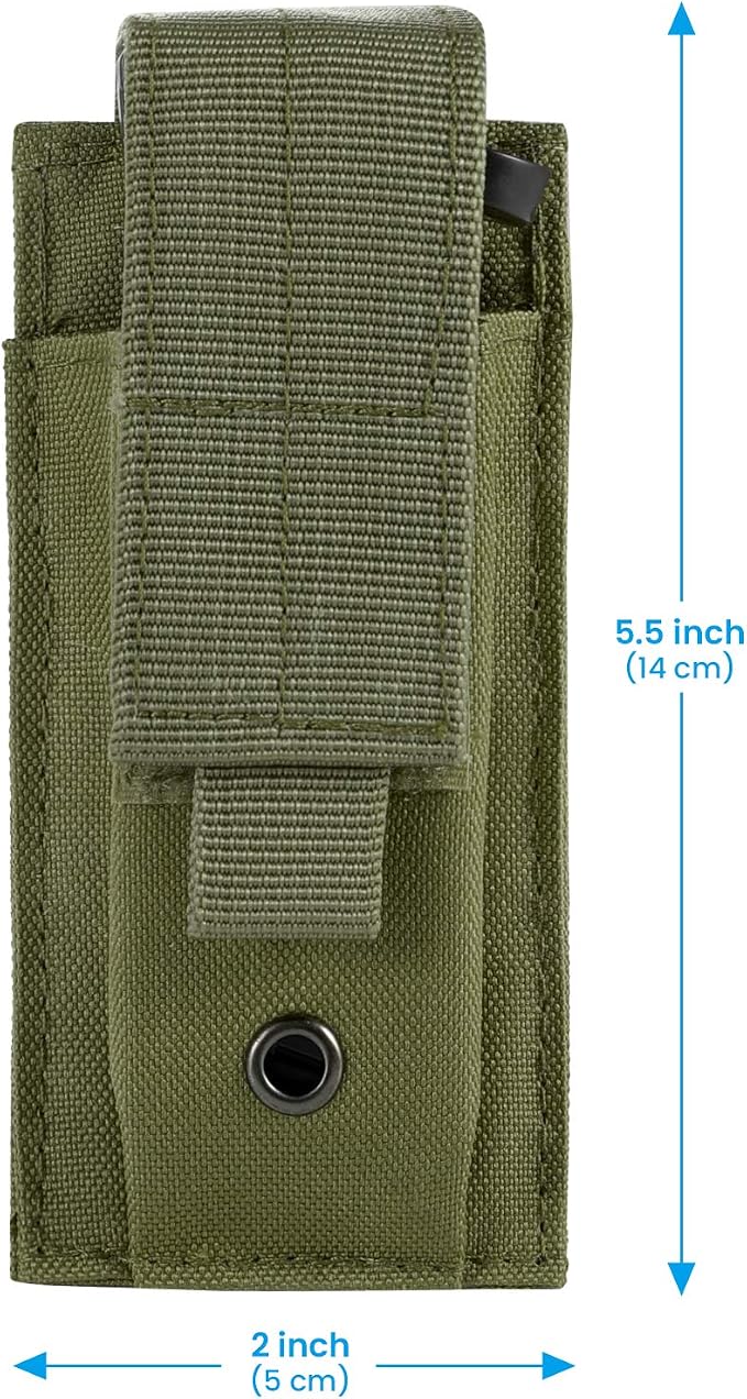 Tactical Single/Double Pistol Mag Pouch Outdoor Molle Open-Top Magazine Pouch - Image 2