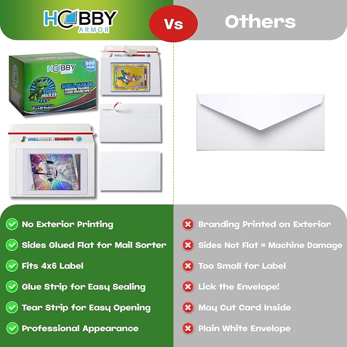 500 Pack Shell Mailer Incognito Trading Card Envelopes by Hobby Armor, Perfect - Image 4
