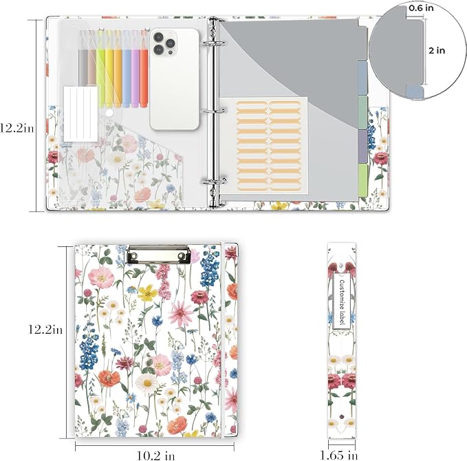 3 Ring Binder 1 Inch, Three Ring Binders Organizer - Image 6