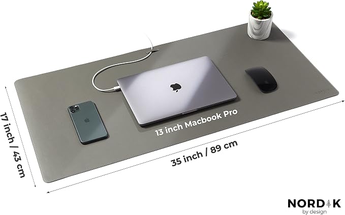 Nordik Leather Desk Mat Cable Organizer - Image 6