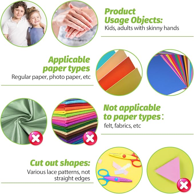UCEC Craft Scissors Decorative Edge, Zig Zag, Kids Safety Design Pattern - Image 3