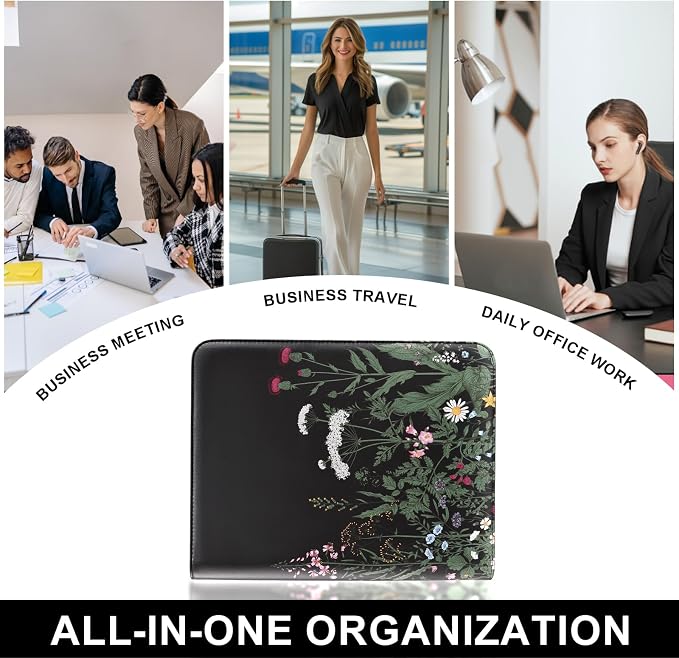 Leathario Portfolio Binder, Includes 5 Folder Index Dividers and 3 Notepads - Image 8