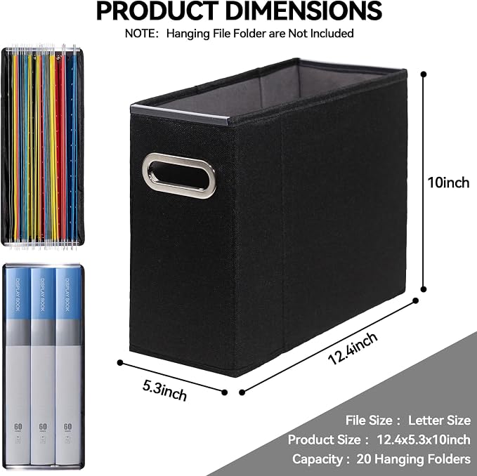 ComfortKeeper 2 Packs Letter Size File Organizer, File Folders Organizer - Image 2