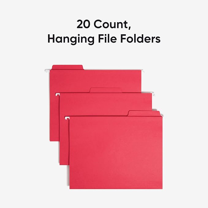 Smead FasTab Hanging File Folder, 1/3-Cut Built-in Tab, Letter Size - Image 3