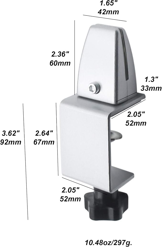 Sneeze Guard Support Clamp Partition Aluminum Adjustable Partition Support - Image 6