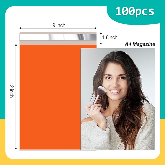 Poly Mailers 9x12 inch 100 Pcs, Waterproof and Tear-resistant Shipping Bags - Image 2