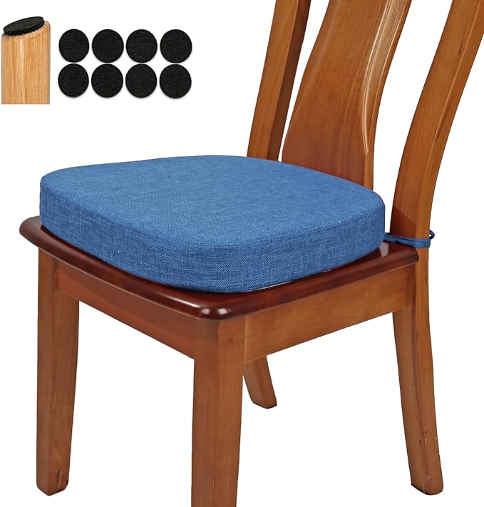 BUYUE Thickened 2.5" Friendly Woven Fabric Dining Chair Cushion, U-Shape High by BUYUE