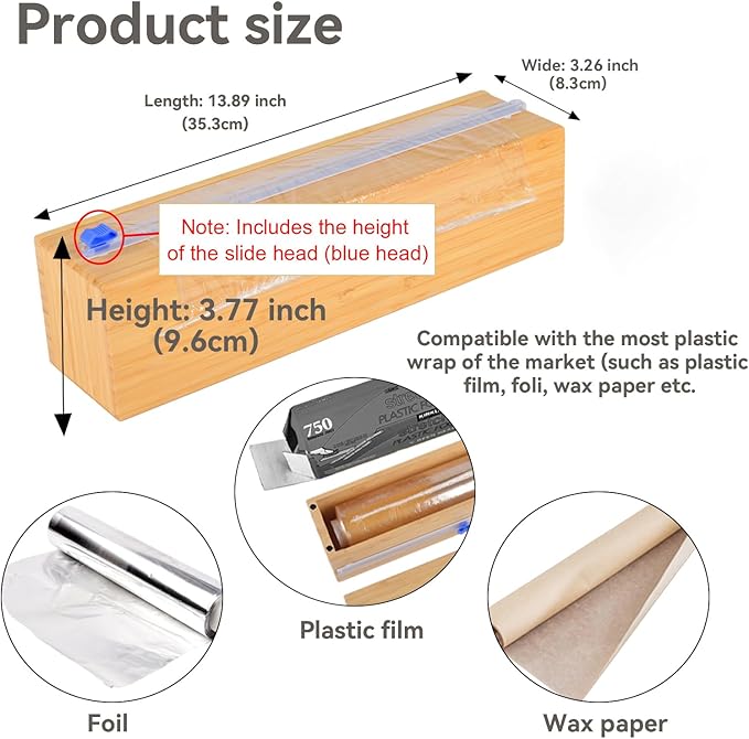 Plastic Wrap Dispenser with Cutter - Image 6