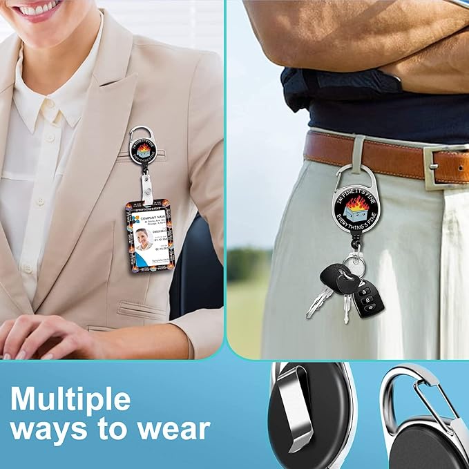 Badge Lanyard, Retractable Badge Holder - Image 4