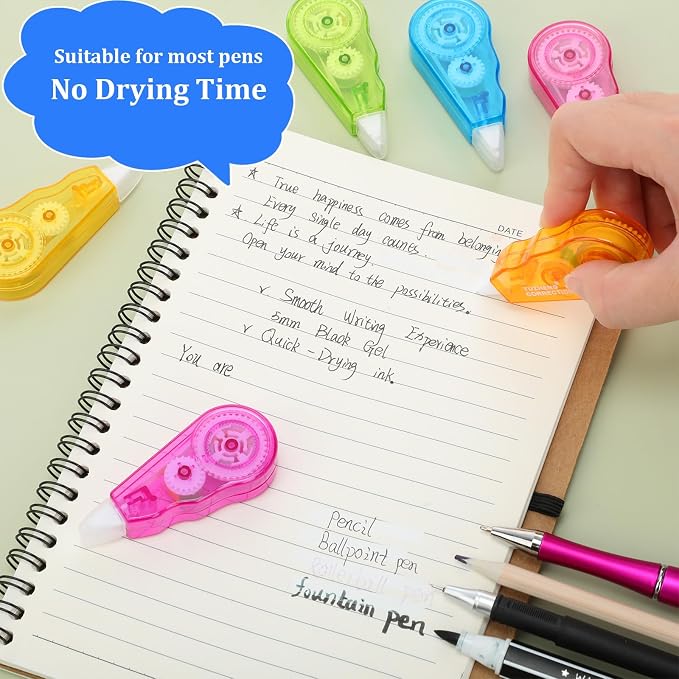 Chivao 60 Pack Mini Correction Tape Bulk Ink Corrector Eraser Tape Set 13.12 ft - Image 5