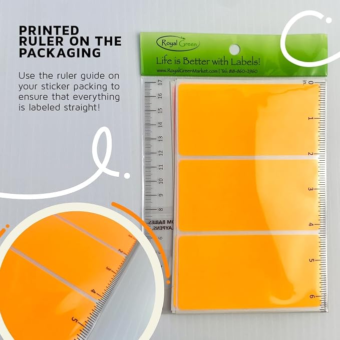 Royal Green Rectangular Stickers Color-Coding Labels - Image 6