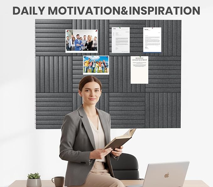 Large Cork Board Alternative 48” X 36” Felt Bulletin Board Tiles, - Image 2