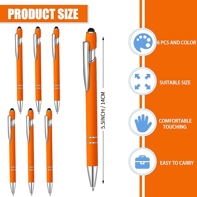 6 Pcs Blue Ink Ballpoint Pen - Image 2
