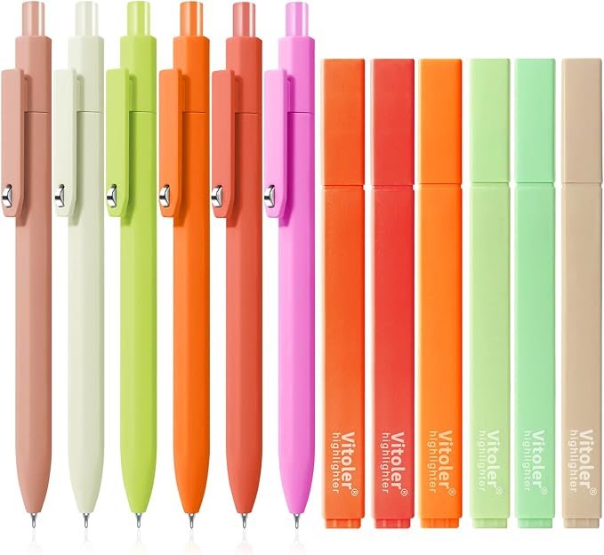 Piochoo Highlighters and Pens, School and Office Supplies by Piochoo