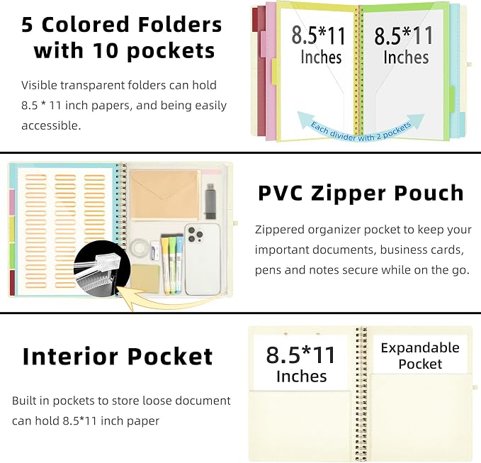 Ospelelf Foldable Spiral Clipboard Folio - Image 2