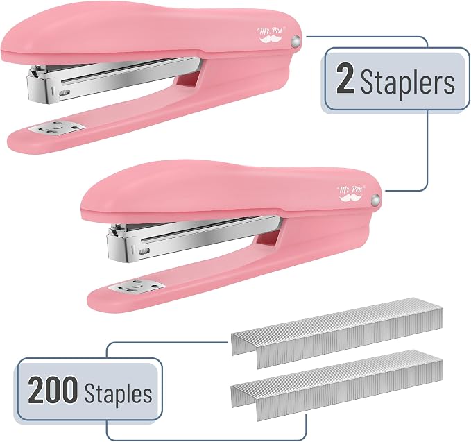 Mr. Pen- Office Stapler with Staples, 2 Pack, 200 Staples 1/4" | 20 Sheet - Image 2