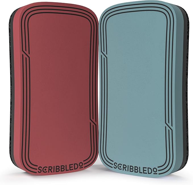 Scribbledo Boho Magnetic Dry Erase Eraser 2 Pack Streak-Free Whiteboard | by Scribbledo