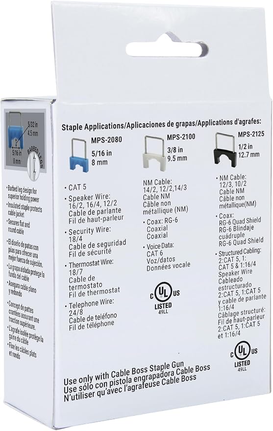 Gardner Bender MPS-2080 Small Wire and Cable Ins Staple 5/16 Per Pack-461166 - Image 4