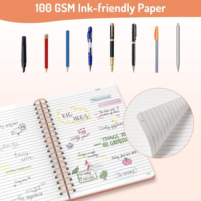Forvencer Lined Spiral Journal Notebook - Image 4
