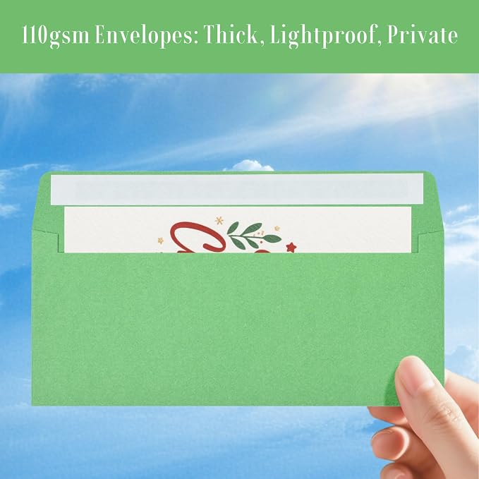 Keketer 50 Pack #10 Colored Business Envelopes Self Seal, 4.13 x 9.49 Inches - Image 5