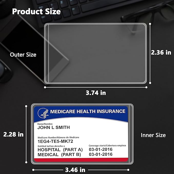 New Medicare Card Holder Protector Sleeves, Social Security Card Protector - Image 3