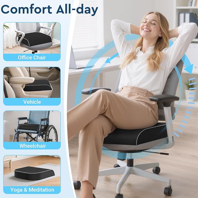 Seat Cushion, Memory Foam Office Chair Cushions - Image 7
