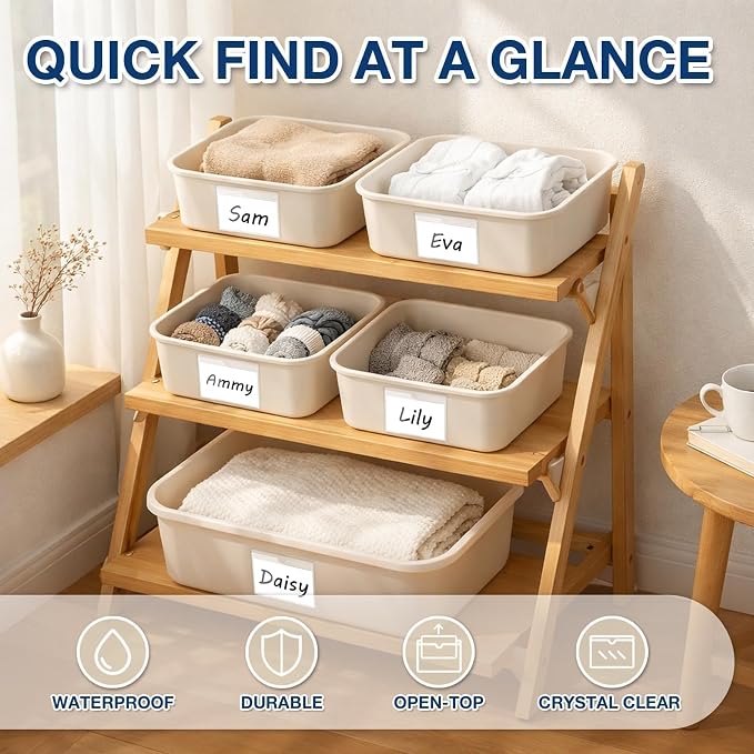 H4D 48 Pack Labels for Storage Bins, Tote Label Pockets for Organizing Storage - Image 7