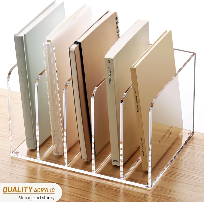 YUXUN Acrylic Magazine Holder, Book Storage-Office/Home/Classroom Organization - Image 5