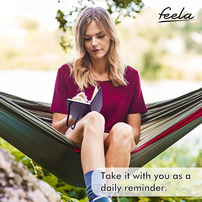 feela 15 Pack Pocket Small Notebooks Bulk, Mini Cute Notepads Hardcover College Ruled Lined Journals with Pen Holder for School Business Memos, with 15 Black Pens, 3.5”x 5.5”, A6, Purple-DeskLoop Office