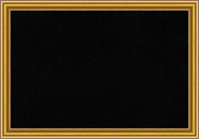Amanti Art Black Cork Board for Wall, 28x40 Vision Board with Gold Wood Frame, Large Corkboard Office Decor for Home Organization, Traditional Corkboard Pinboard to display items for home organization-DeskLoop Office