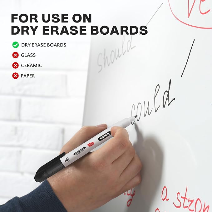 inamio Dry Erase Markers for Whiteboard – Ultra Fine Tip White Board Markers – - Image 7