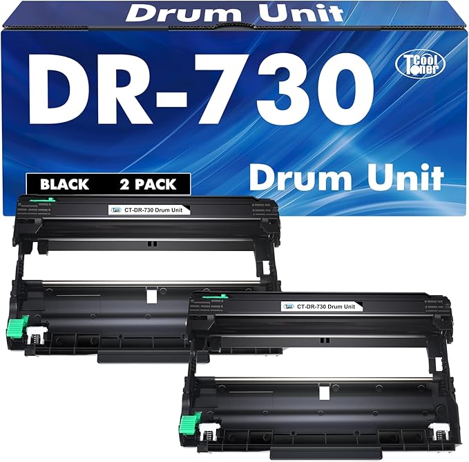 DR730 DR-730 Drum Unit 2-Pack Compatible Replacement for Brother Drum DR730 DR-730 DR 730 for MFC-L2710DW MFC-L2750DW HL-L2395DW HL-L2370DW DCP-L2550DW MFC-L2750DWXL Printer (Black，Not Toner)-DeskLoop Office