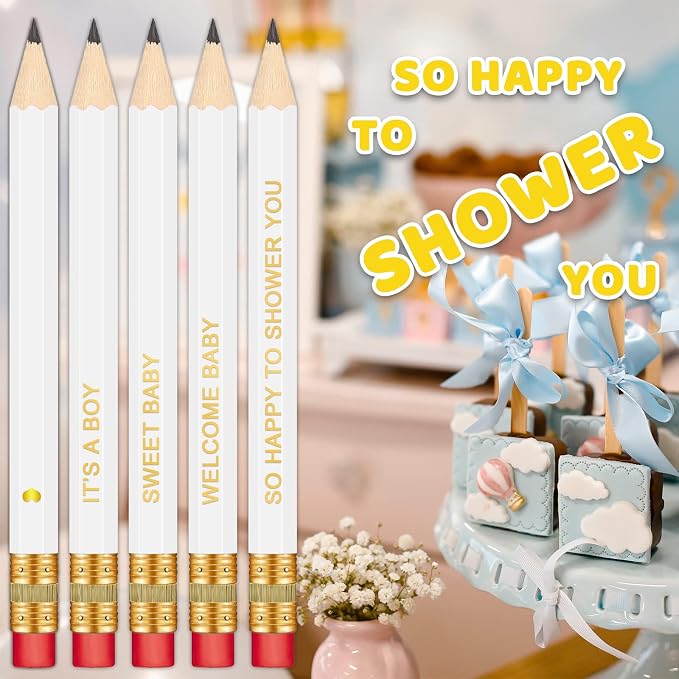 50Pcs - Baby Shower Sharpened Half Pencils - Image 4