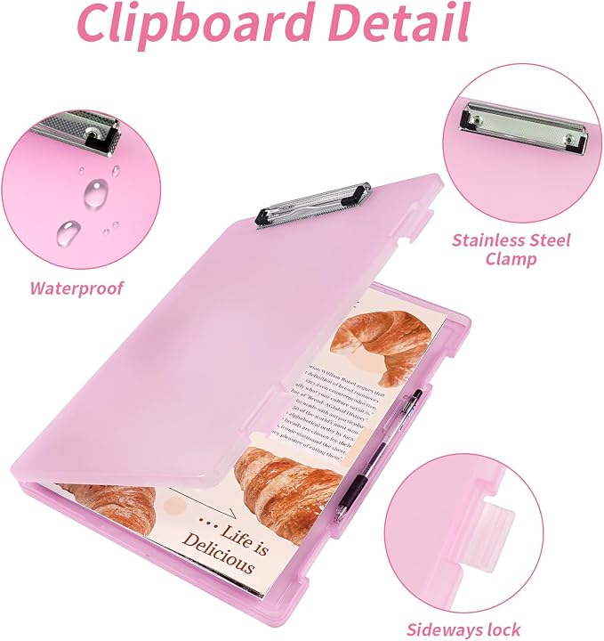 Clipboard with Storage, Waterproof Foldable Heavy Duty Nursing Clip Board - Image 9
