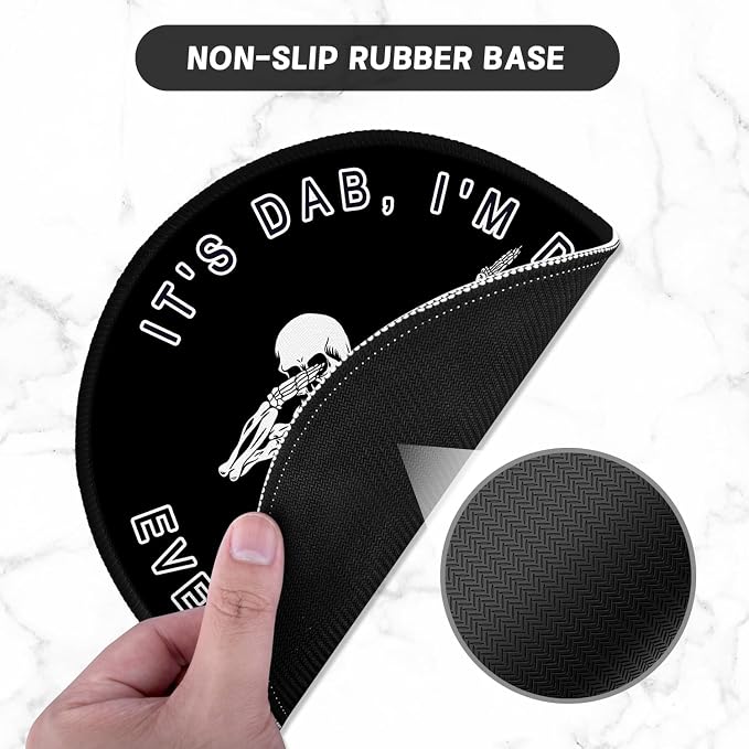 ITNRSIIET Round Mouse Pad with Stitched Edge Premium-Textured Waterproof - Image 3