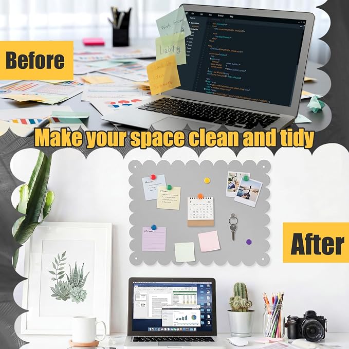Gueevin 3pack Magnetic Board for Wall 16.1" x 13" Magnet Bulletin Board to - Image 2