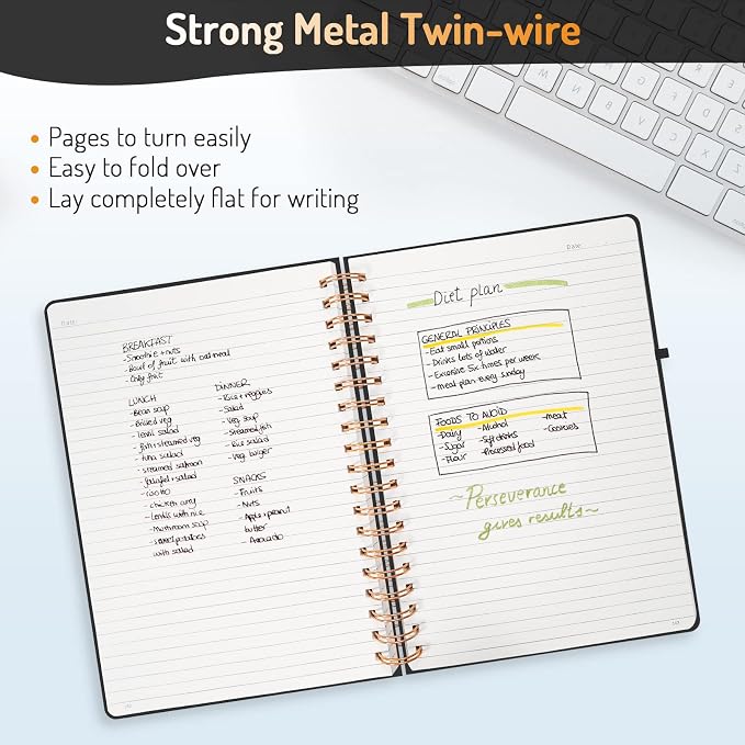 Forvencer A4 Lined Spiral Journal Notebook - Image 5