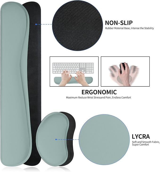 Desk Pad Mat Set, 3-in-1 Large Mouse Pads - Image 3