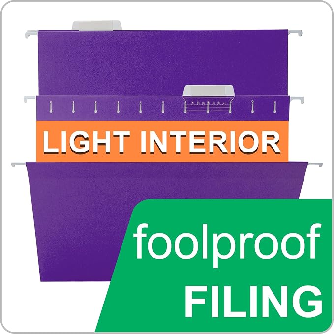 50 Packs Hanging File Folders, Decorative, Desk and Cabinet Use - Image 3
