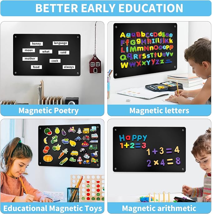 17.7" x 11.8" 2 Pack Black Metal Magnetic Board - Image 6