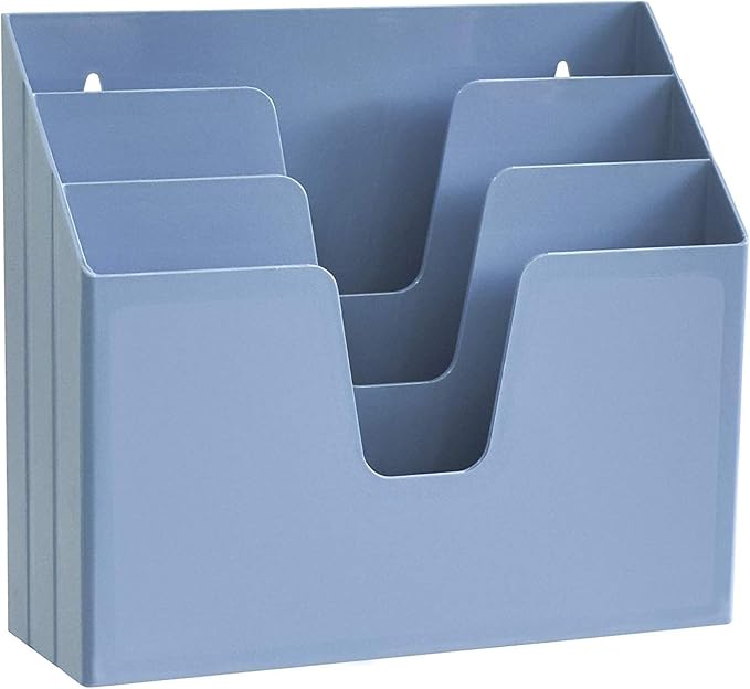 Acrimet Horizontal Triple File Folder Holder Organizer, Open Top Desktop by Organizingyourlife