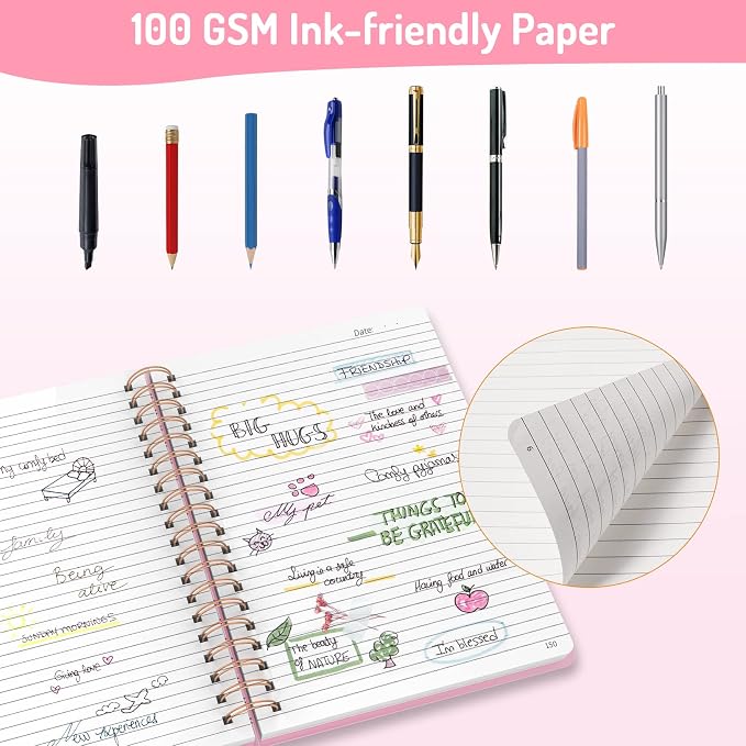 Forvencer A4 Lined Spiral Journal Notebook - Image 6