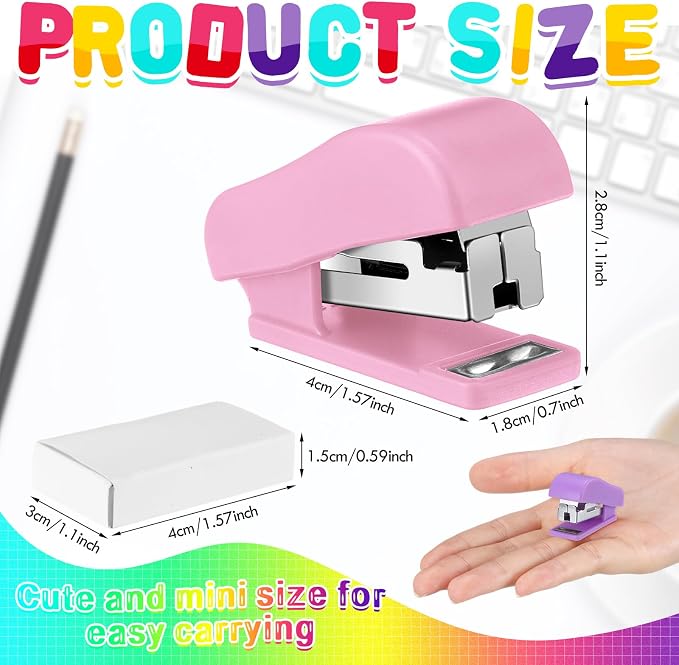 Fainne 60 Pcs Mini Stapler Bulk - Image 2