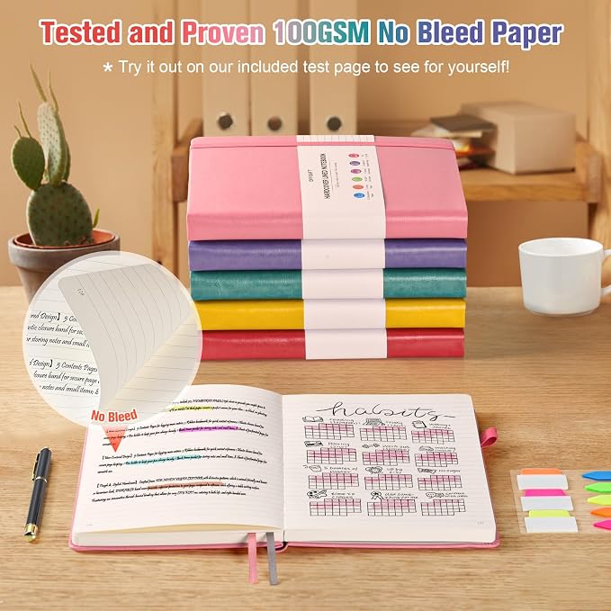 Lined Notebook Journal for Women Men, B5 College Ruled Notebook, 312 Numbered - Image 4