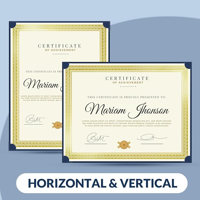 SUNEE Single Sided Certificate Holders, 15 Packs Blue Diploma Holders, - Image 5