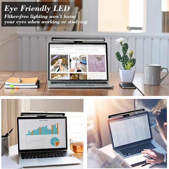 Monitor Light, Screen Light Bar Computer e-Reading LED Task Lamp, 3 Color Modes - Image 7