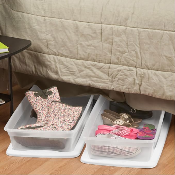 Sterilite 12-Pack 41 Quart Storage Box, Stackable Clear Plastic Bins - Image 7