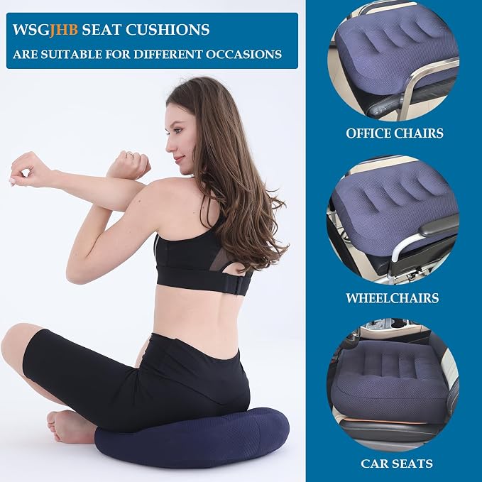 WSGJHB Large Seat Cushion, Extra Thick Booster Seat Cushions Long Sitting | - Image 5