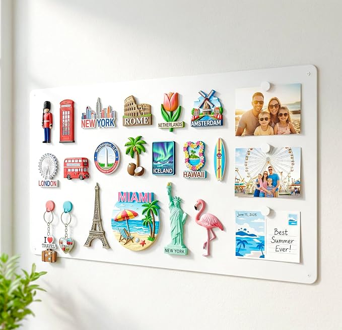 Magnetic Board for Wall 19.7" x 39.4": Extra Large White Display Board for by LYZZXI