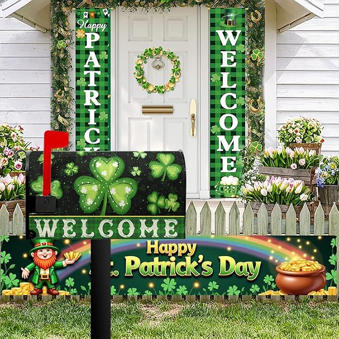 Welcome St Patrick's Day Mailbox Cover Magnetic Standard Size St Patricks Day - Image 7